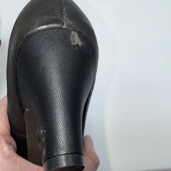 Jeffrey‎ Campbell Ibiza Lost Peep Toe Heels Black W Brown Accent Sz 9 - Image 8