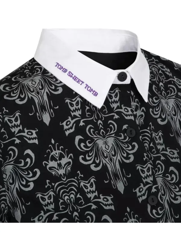 NWT Disney The Haunted Mansion Wallpaper Glow in the Dark Shirt Dress S - Image 7