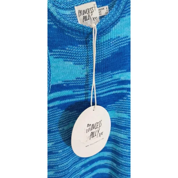 Princess Polly Dress Elish‎ Blue Teal Knit Bodycon Mini Dress XS NWT - Image 3