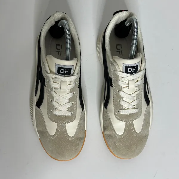 De Florance Cloudea Leather Sneakers Shoe Size 9.5 Cream Black Italy - Image 3