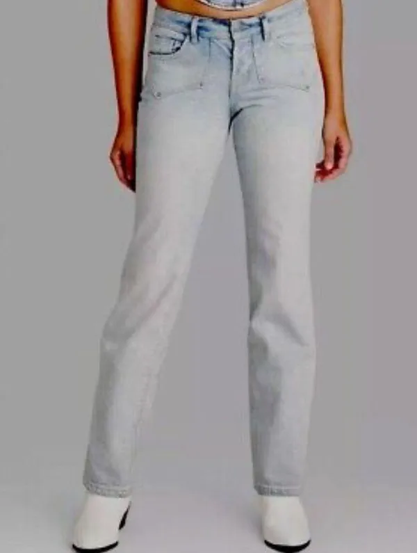NWT Wild Fable Low-Rise bootcut light wash jeans easy rigid size 2 - Image 2