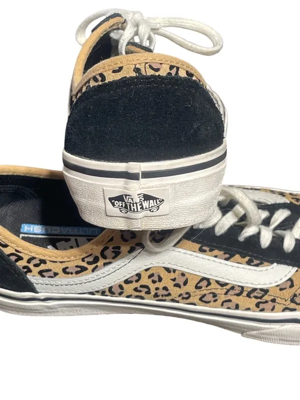 Vans Old Skool Decon SF Leopard Print Sneakers Tennis Shoes Suede W 8.5 M 7 - Image 4