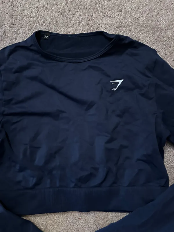 Navy  long sleeve top - Image 2