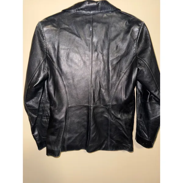 VNTG‎ Wilsons Leather Pelle Studio Black Leather Jacket Womens M Dark Academia - Image 6