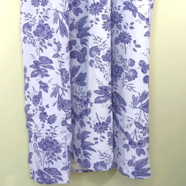 HILL HOUSE‎ The Simone Midi Dress Lilac Purple Tonal Floral MED NWT Boho Cottage - Image 10