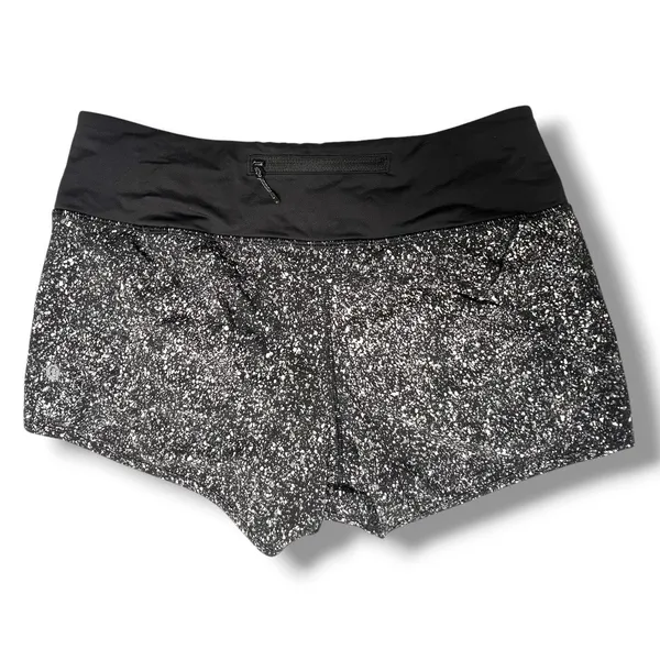 Lululemon Black Spec Speed Up Low-Rise Shorts Size 6 - Image 4