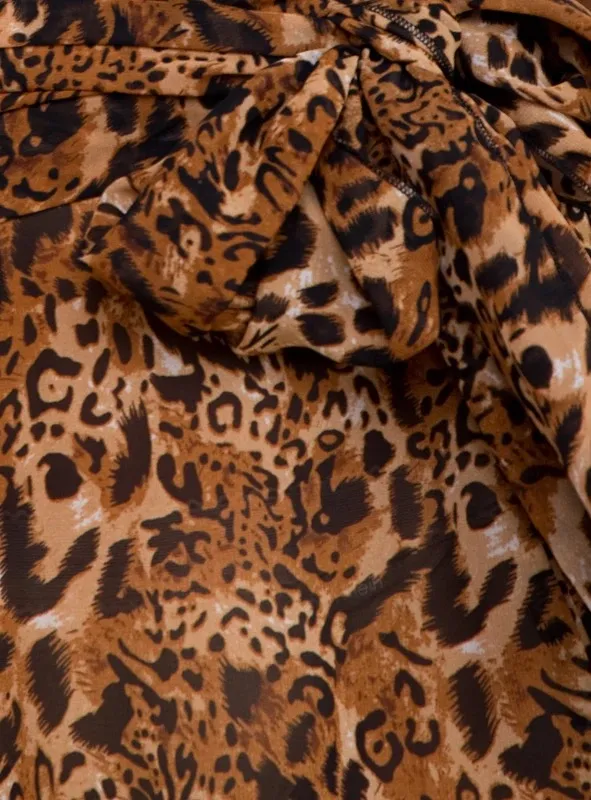LIONESS NWT Princess Polly/ Nasty gal leopard animal print chiffon High Waisted maxi skirt - Image 13