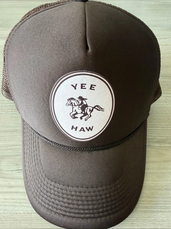 Hats By Madi Yehaw Cowgirl Brown Trucker Cap - Image 3