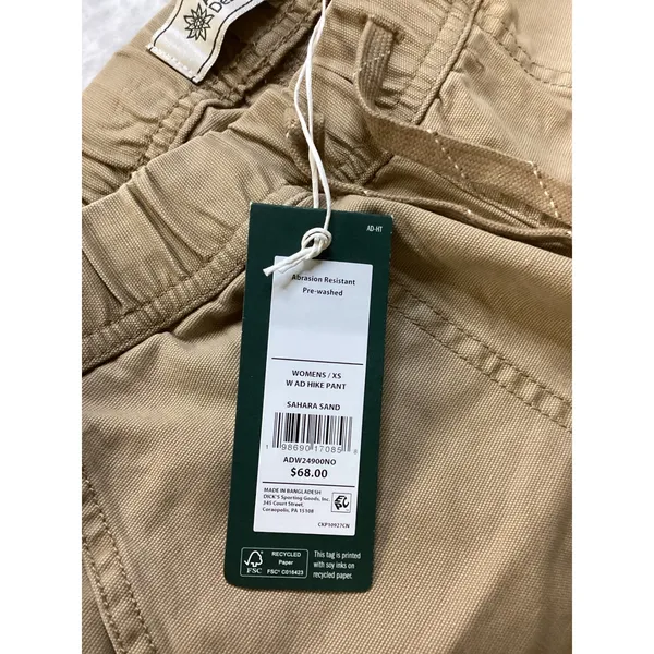 Alpine Design Womens Hike Pant Sahara Sand XS‎ ADW24900NO Straight Leg NWT - Image 4