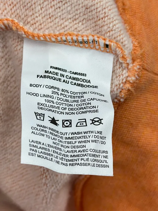 Nike Sportswear Women’s‎ Oversized Crop Graphic Hoodie Orange Trance Size M - Image 8