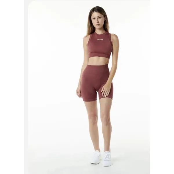 Alphalete Woman’s Ozone Crop Bra - Gingerbread, Size Small - Image 3
