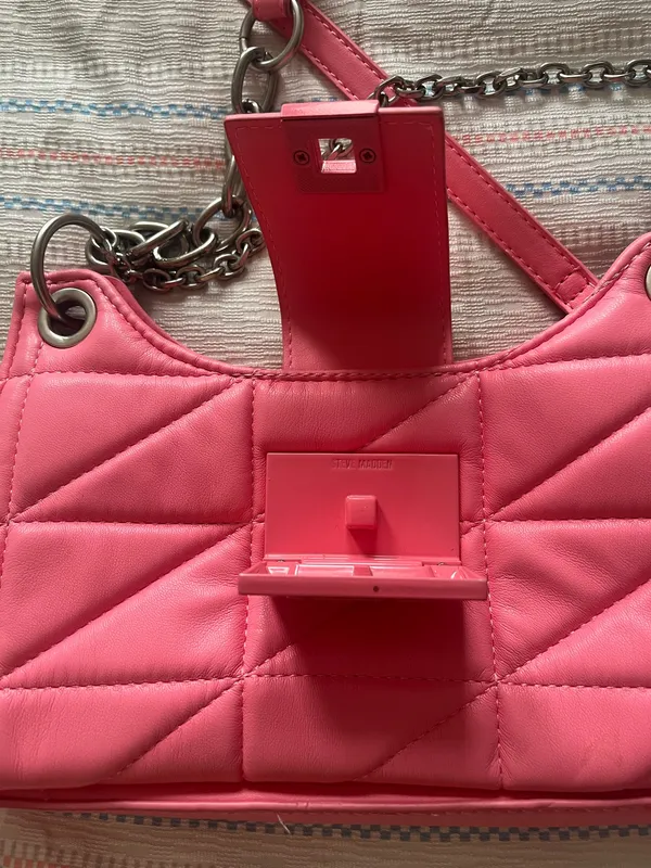 Steve Madden Pink Crossbody Purse Faux Leather - Image 8