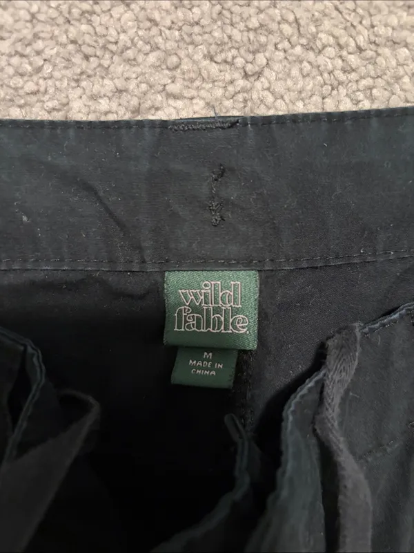 wild fable Black Wide Leg Cargo Pants - Image 2