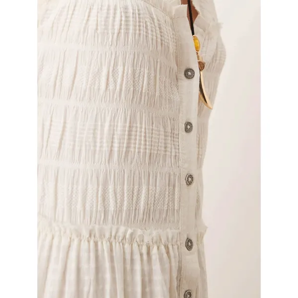 Free People Ethereal Cottage Desert Dazed Midi Dress Maxi Top Ivory Small Boho - Image 15