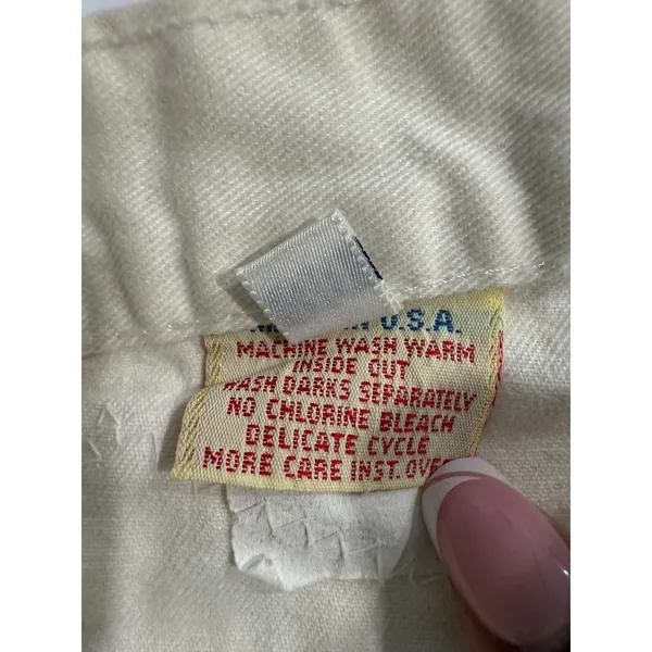Vintage‎ Mickey Mouse White Jean Shorts Patches Hearts Disneycore Youth - Image 10
