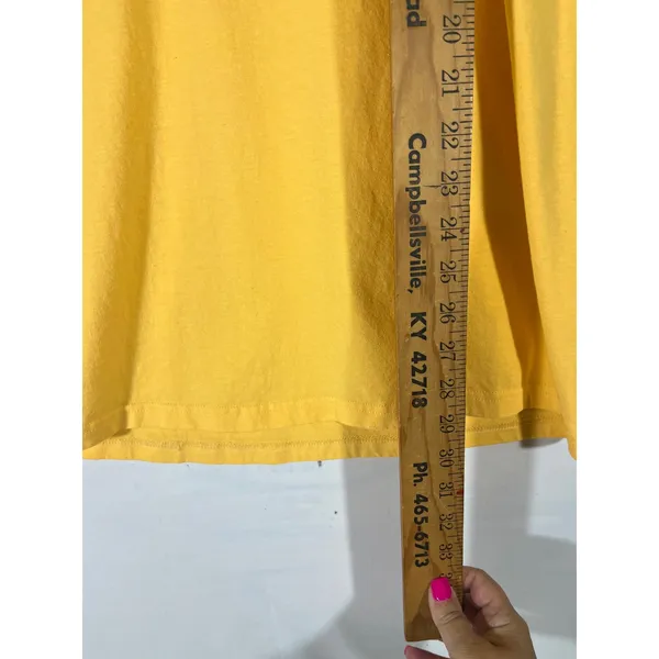 VTG Disney Alice in Wonderland Mad Hatter Tea Party Graphic Tee Uni XL Yellow - Image 4