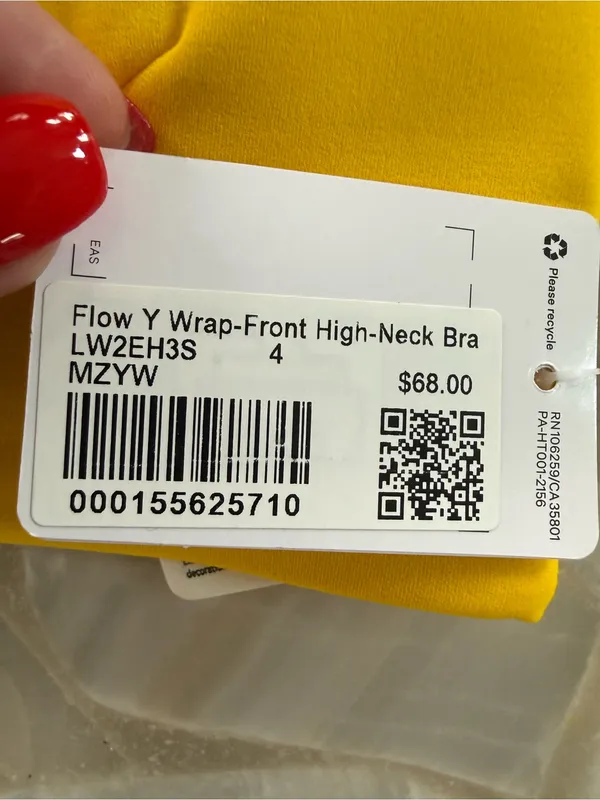 Lululemon Athletica NWT Flow Y Wrap Front High Neck Bra - Image 3