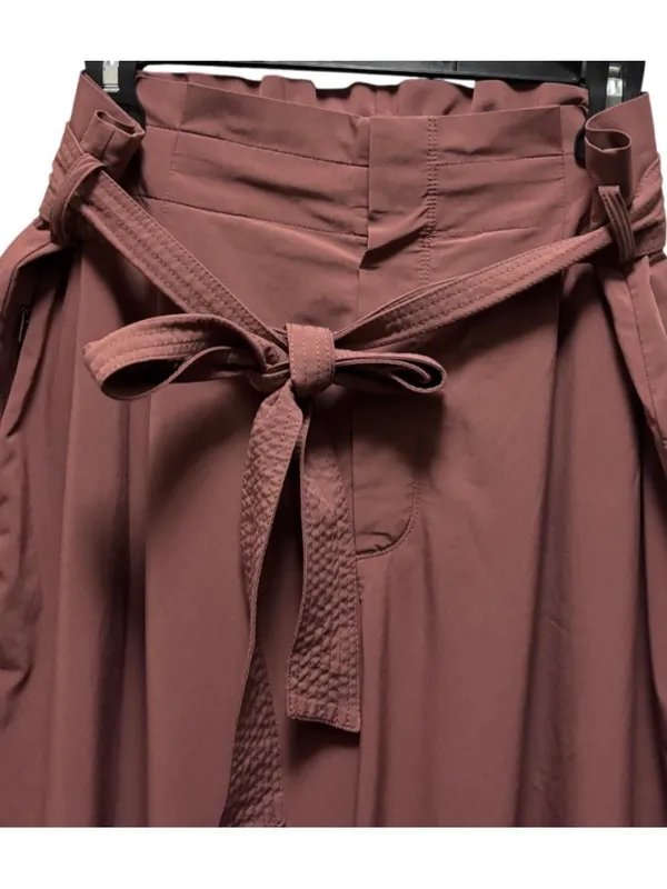 Athleta Skyline Pant II Brown High-Rise Ankle Tie Wais Size 14 - Image 5