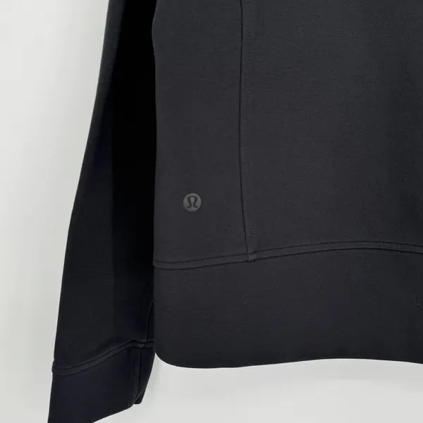 Lululemon On Track Crew Sweatshirt Size 8 Black Pullover Athleisure Sporty - Image 11