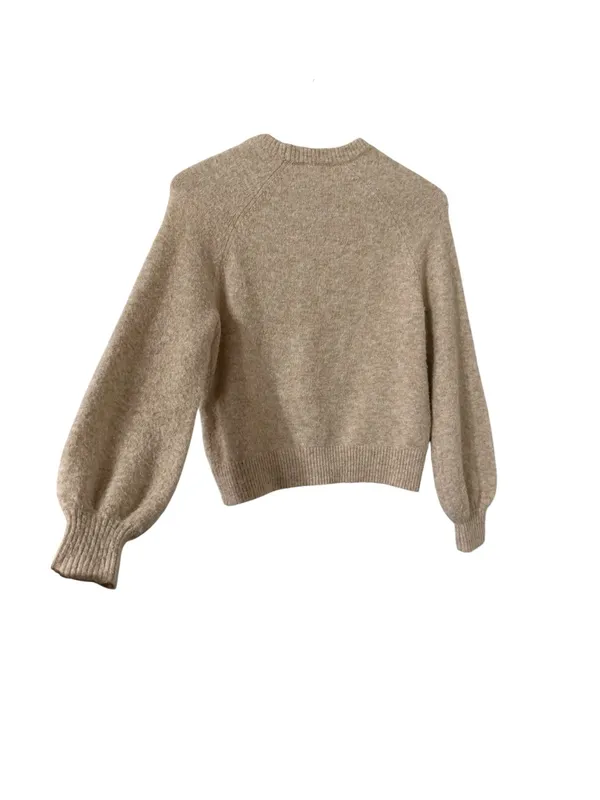 ARITZIA Wilfred SoftSpoke Wool Cashmere Sonder Oatmeal Sweater Pullover Top - Image 8