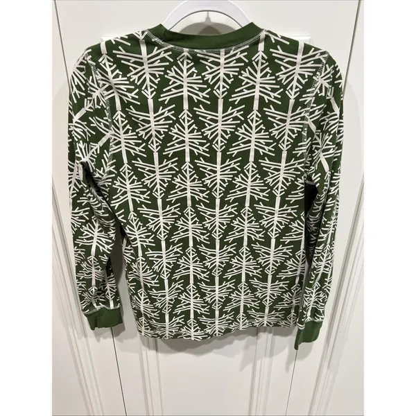 Pact 2 Piece Pajama Set Organic Cotton Green Birch Trees Cabincore Holiday - Image 3