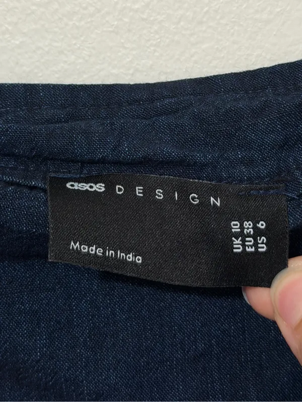 ASOS Denim Midi Dress Size 6 Fall winter - Image 3