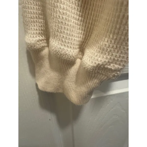 Altar'd State Route 66 Cropped Thermal Waffle Knit Long Sleeve Top‎ - Image 4
