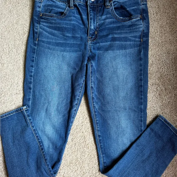 American Eagle Outfitters Dark Blue Skinny Jeans - Image 2
