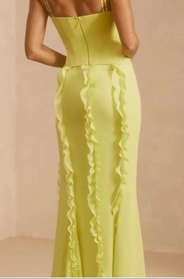 Oh Polly - Perrine Corset Frill Skirt Maxi Dress - Image 2