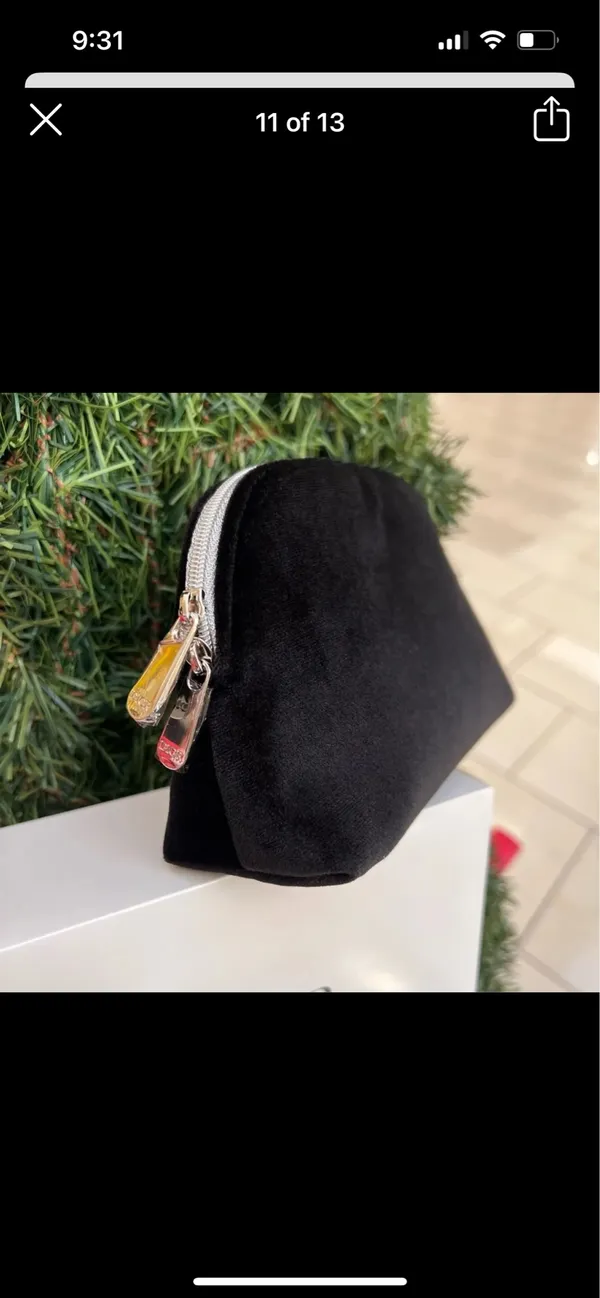Christian Dior ⚡️ 2024 Black Velvety ‘DIOR’ Monogram Pouch Clutch Bag, NIB - Image 9