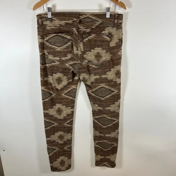 Lauren Ralph Lauren Southwestern Aztec Print Skinny Jeans Brown Tan Size 10‎ - Image 6