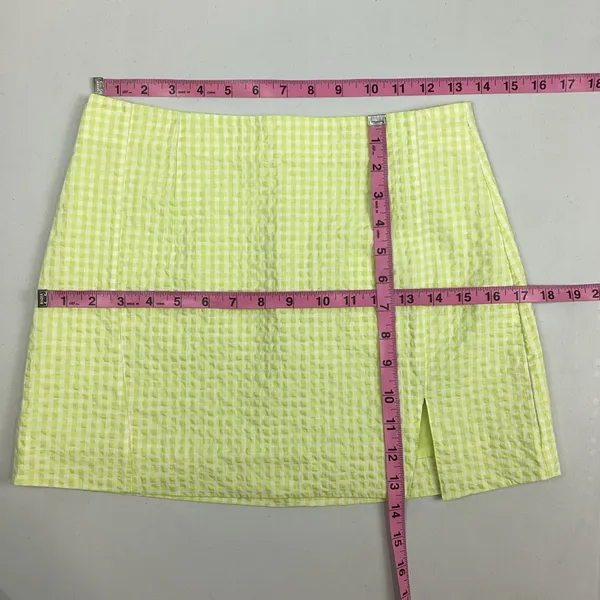 Zara Seersucker Plaid Mini Skirt Size Small NEW! Retail $39.90 - Image 5