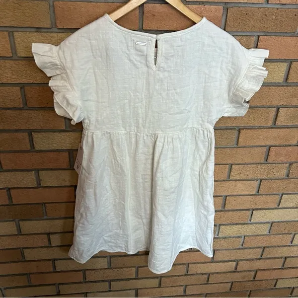 NWT Billabong So Breezy Off White Oversized Ruffle Mini Dress Size XS/S - Image 7