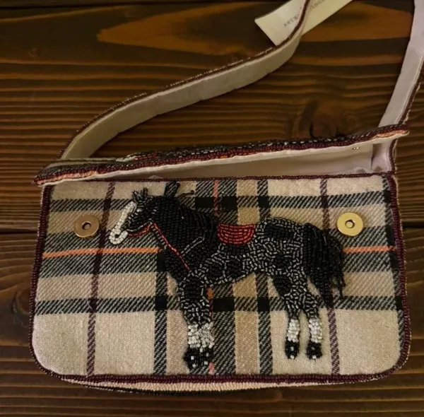 NWT Anthropologie The Beaded Fiona Bag: Animal Edition, Horse - Image 3