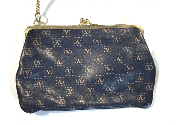 VINTAGE Valentino Garavani Monogram Tote Shoulder Bag & Matching Pouch Clutch - Image 13