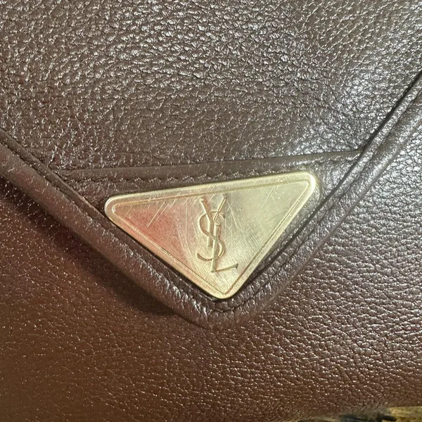Yves Saint Laurent Vintage Shoulder Bag Small Brown Leather YSL - Image 5