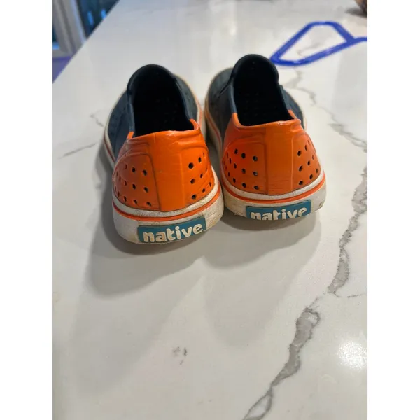 Native Miles Youth Unisex Shoes‎ Blue Orange Slip On Size M4 W6 - Image 2