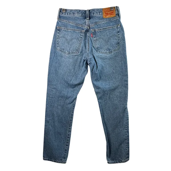 Levis 501 Original 150th Jeans Heart Patch Blue Denim W25 L30 High Rise Straight - Image 2