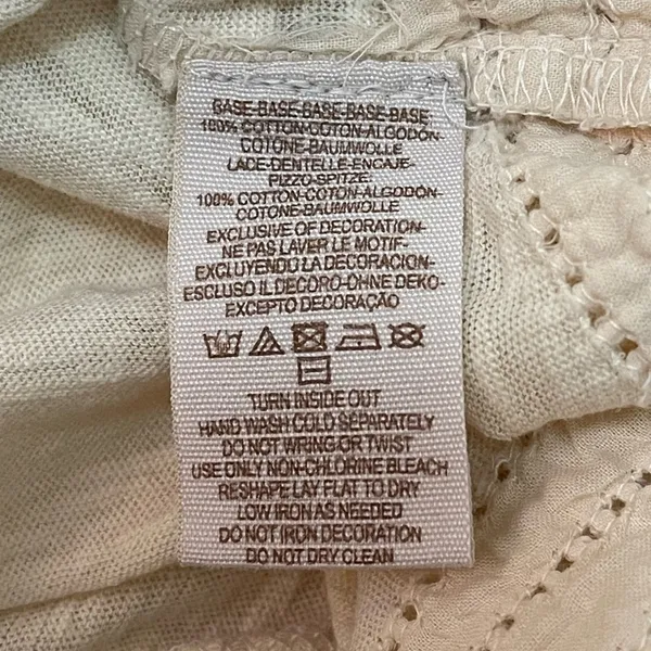 Free People NWT beaded cream Fast Times Cold Shoulder Top Women's size medium - Image 10