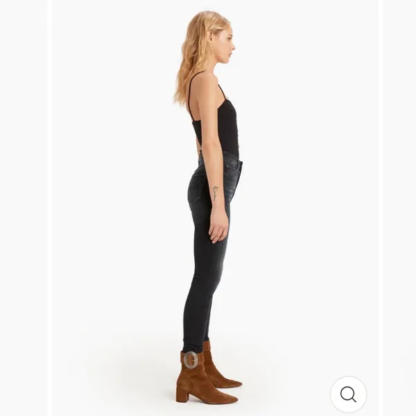 Mother High Waisted Looker Skinny Jeans in Coffee, Tea, Or Me - Image 2
