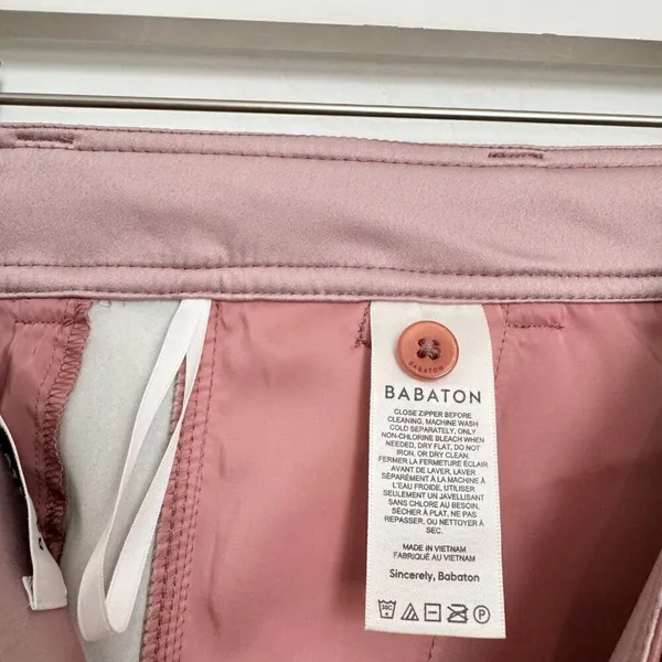 Aritzia Babaton‎ Command Pants Size 2 Faux Leather Red Willow Pink Corpcore Geek Chic - Image 7
