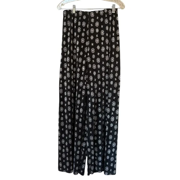 Vintage Pleated Pants – COIN High Rise Black/White 90s Art Teacher Style - Image 2