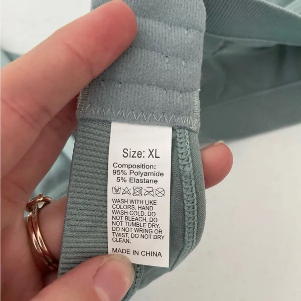 NWOT | Women’s blue gray thin stretchy non-padded buckled adjustable bra — XL‎ - Image 5