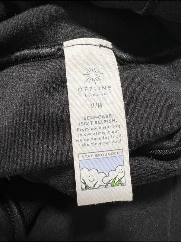 Offline by Aerie Black Real Me Flare Hi-Rise Pants Size Medium - Image 5