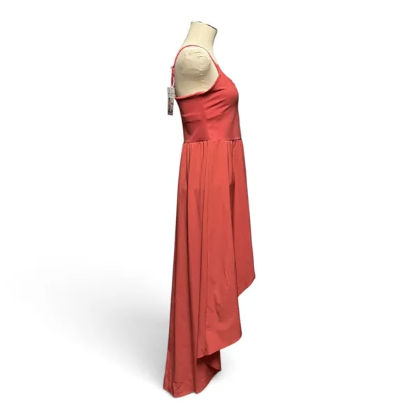 Halara Breezeful High Low Flowy Midi Quick Dry Casual Dress Kapok Red Large - Image 5