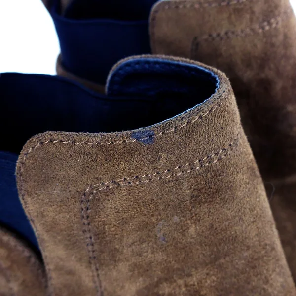 DV Dolce Vita Rango Chelsea Boots Womens 8.5 Brown Suede Lug Wedge Heel - Image 4
