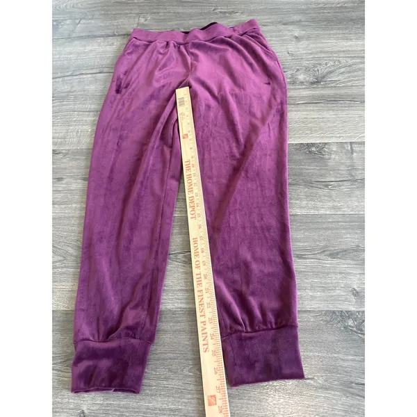 Cable & Gauge Studio Purple Velour Tracksuit Set Zip Hoodie Joggers Womens Med - Image 7