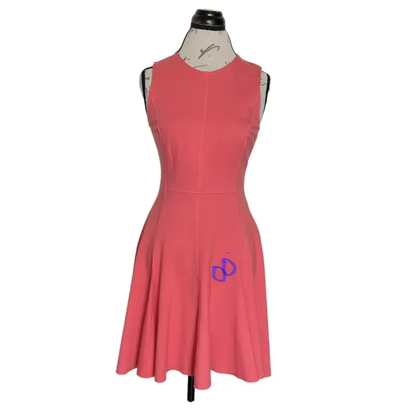 Halston Heritage Womens Dress Fit & Flare Sleeveless Summer Fall Wedding Sz 4 - Image 12