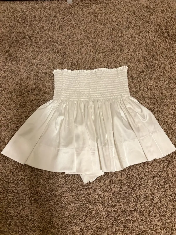 Natural Life Shorts Small Solid White Wide Waistband Pull On Polyester Blend - Image 3
