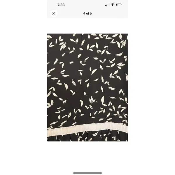 Piper & Scoot Black‎ & Beige Floral Tiered Dress Size L - Image 3